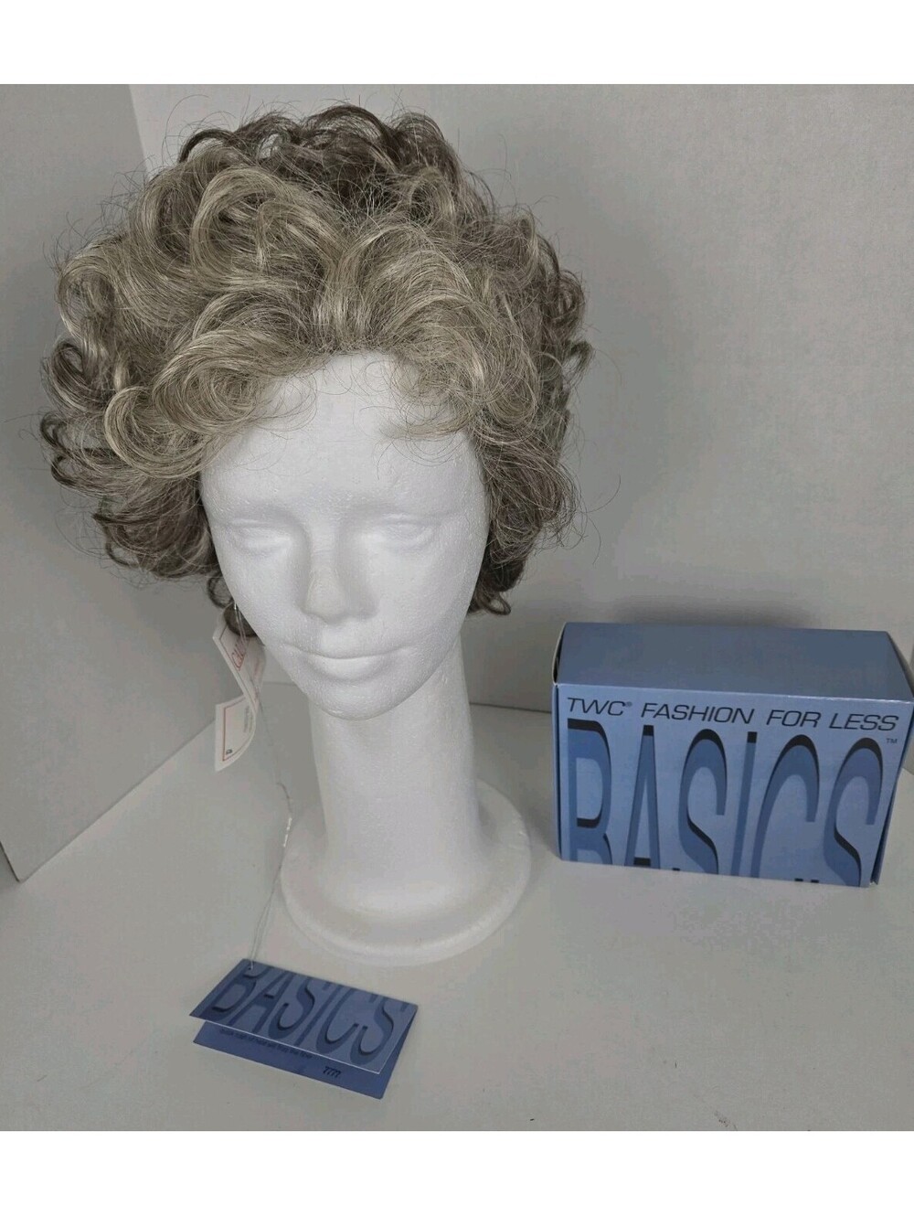 TWC Fashion Basics Holiday Color 365 Size Large Wig Curly Salt and Pepper